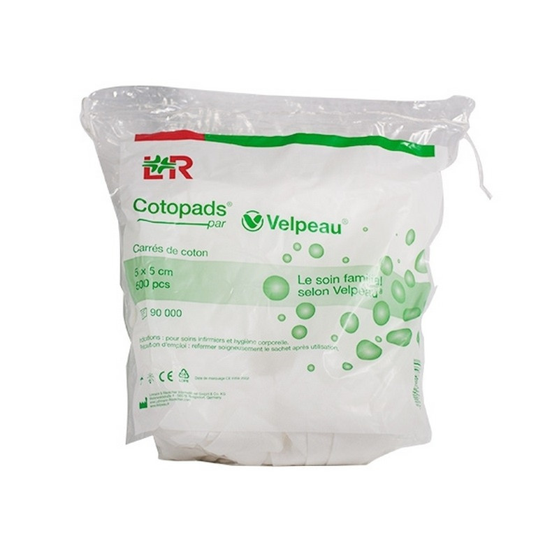 Coton carré Cotopads Velpeau Sachet de 500