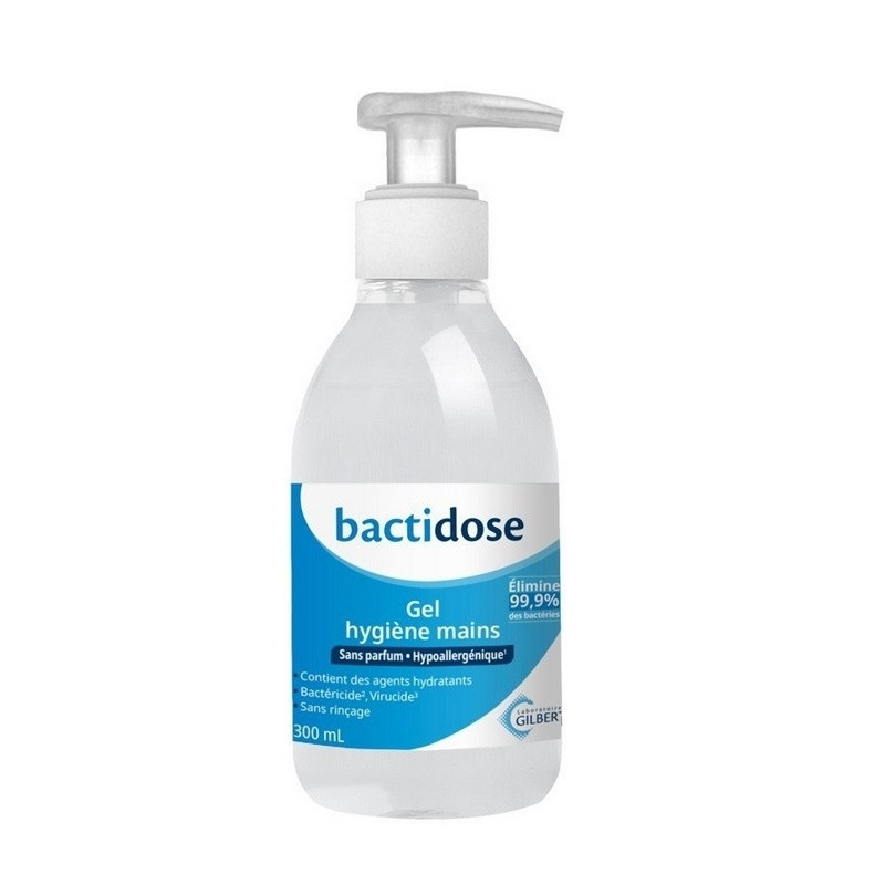 Gel hydroalcoolique Bactidose 300 ml