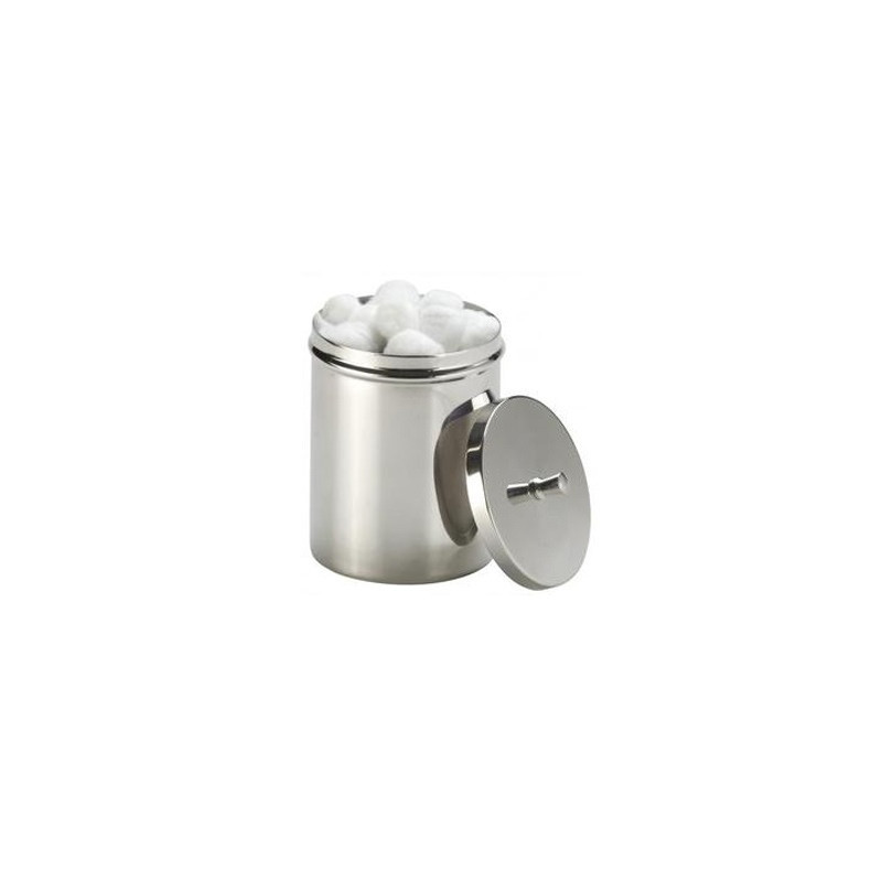 Boite à coton en inox