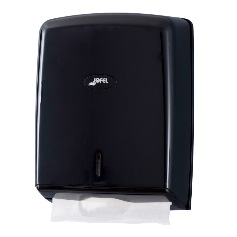 Distributeur essuie-mains en Z plastique noir