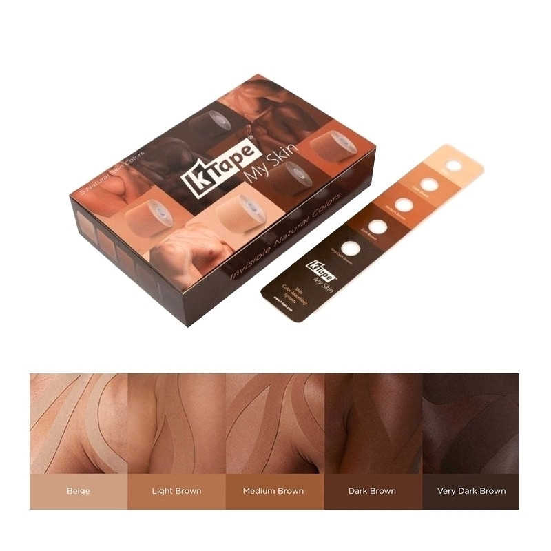K-Tape My Skin Mix boite de 5 rouleaux couleur peau