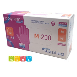 Gants vinyle sans poudre X 200 Polysem Médical