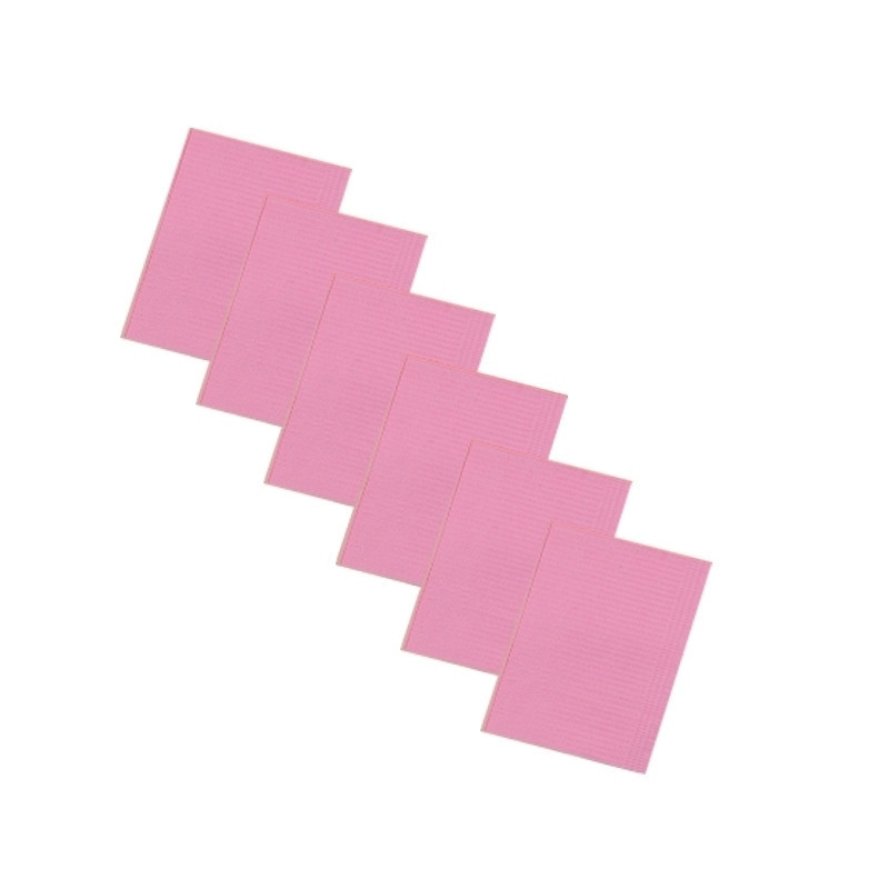 Serviettes plastifiées roses pas cher Medistock