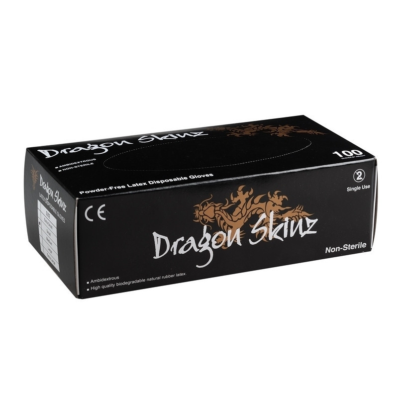 Gants latex noir Dragon Skinz