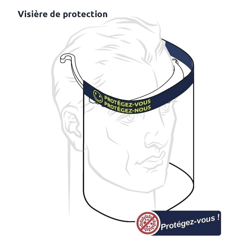Visière avec écran de protection - Taille unique