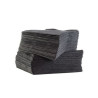 Serviettes plastifiées noires - 33 x 48 cm - Paquet de 125