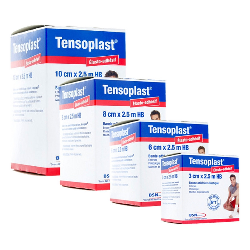 Tensoplast Elastoplast BSN - Bande adhésive élastique - Toutes tailles