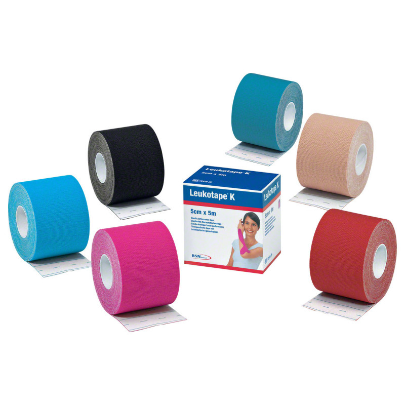 Leukotape K taping BSN - Bande adhésive élastique - 5 cm x 5 m - Rouleau unitaire