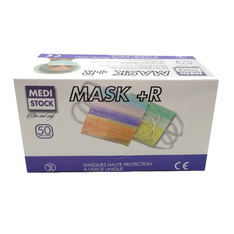 Masque de chirurgie rose avec élastique Mask +R