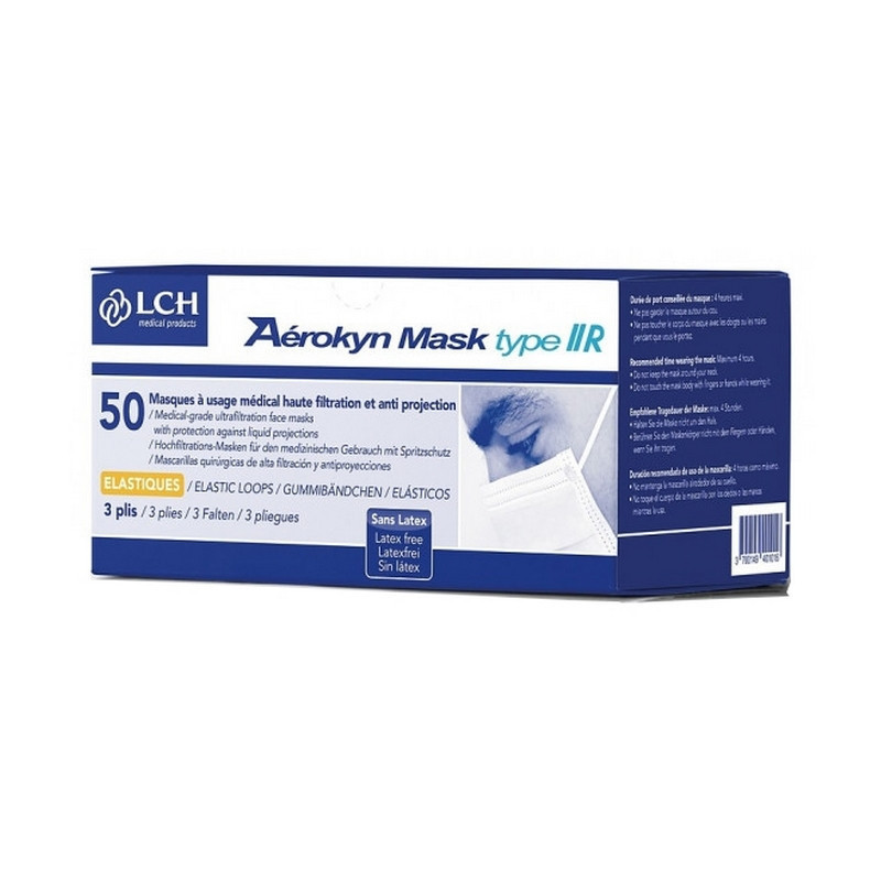 Masque de chirurgie type 2 Aérokyn boite de 50