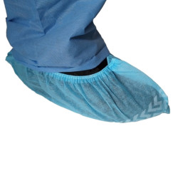Surchaussures plastifiées bleues sachet de 100