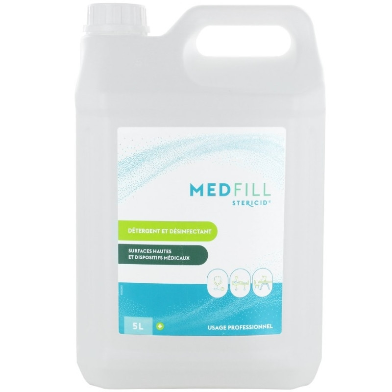 Medfill Stericid - Désinfectant sans alcool - Bidon de 5 litres