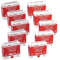 Pack de 10 boites de 100 lames de bistouris stérile Swann-Morton N°10 ou N°15