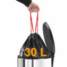 Sac poubelle couleur noir lien coulissant 30 L