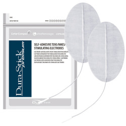 Électrodes ovales à fil Dura-Stick Premium Cefar Compex 80 x 130 mm