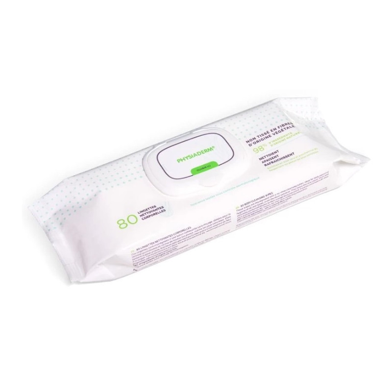 Lingettes corporelles Physiaderm - Paquet de 80