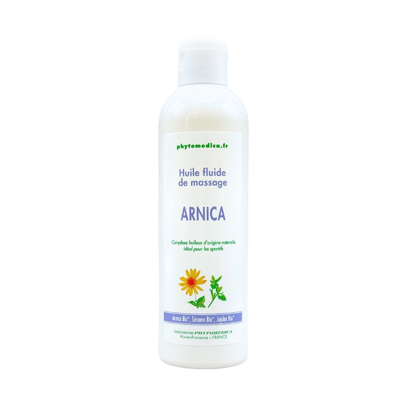 Huile fluide de massage - Arnica - PhytoMédica - Flacon de 250 ml