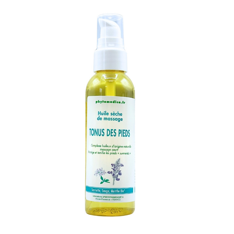 Huile sèche de massage - Tonus des Pieds - PhytoMédica - Flacon de 75 ml
