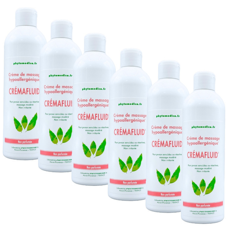 Crème de massage neutre - Crémafluid - PhytoMédica - Carton 6 x 1 litre