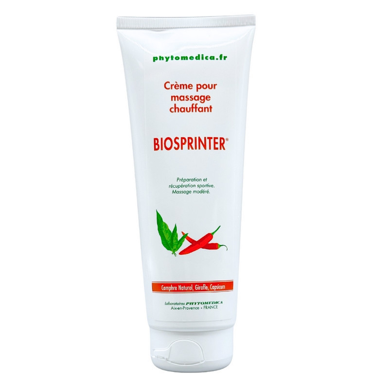 Crème de massage chauffante - Biosprinter - PhytoMédica - Tube de 250 ml