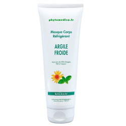 Masque corps réfrigérant - Argile froide - PhytoMédica - Tube de 250 ml