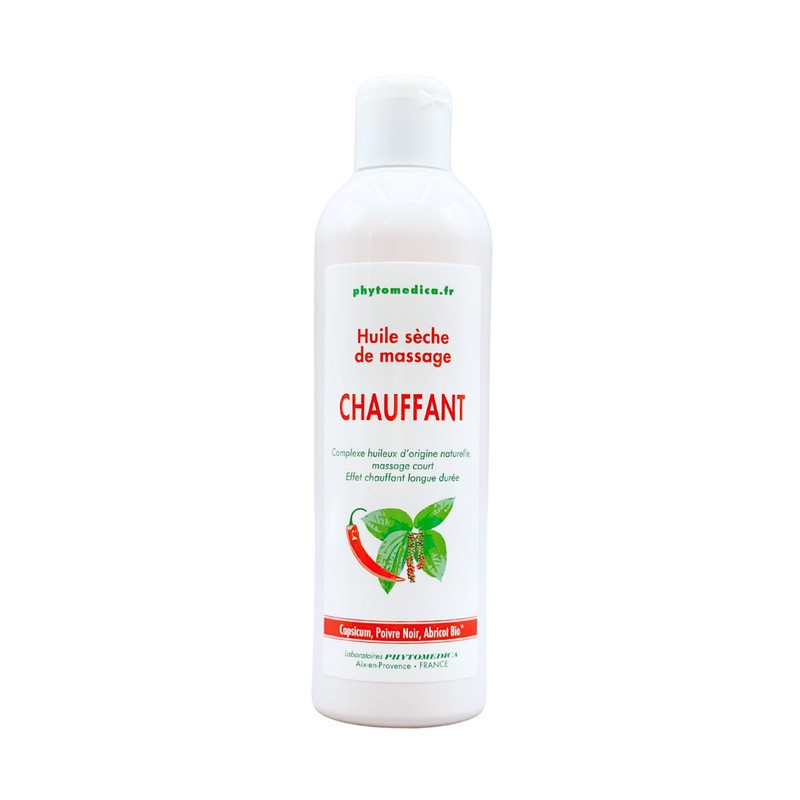 Huile sèche de massage - Chauffant - PhytoMédica - Flacon de 250 ml