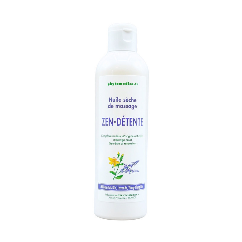 Huile sèche de massage - Zen Détente - PhytoMédica - Flacon de 250 ml